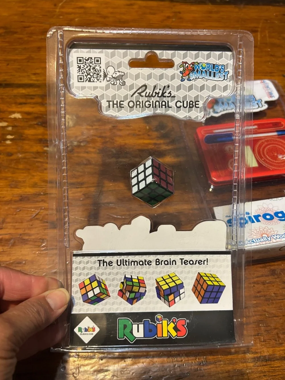 Lot of 3 World’s Smallest toys Spirograph, Etch-a-sketch, Rubik’s cube